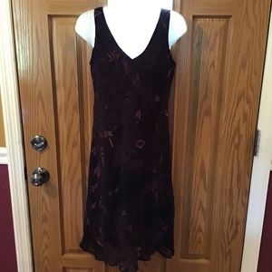 Jones New York dress 10 petite purple sleeveless dress purple flowers